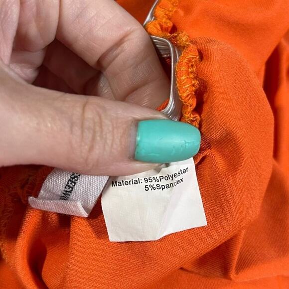 Sheseeworld Cut Out Mini Dress Sleeveless Halter Neck Ruched Dress Orange SZ M - Picture 8 of 10